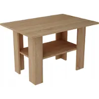 Matkam Couchtisch Ł1, H 55 x B 87 x T 60 cm, mit Verstellbarem Regal, Wohnzimmer Couchtisch Modern, Wohnzimmertisch Universal (Sonoma Eiche)