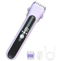 Novzep 2-in-1-Damenrasierer, Rasierer Damen, Elektrischer Intimrasierer, Bikini Trimmer, Wasserdicht Nass- und Trockenrasierer,ABS, Lila