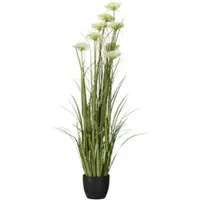 Möbel Kraft Grasbüschel getopft , grün , Kunststoff , Maße (cm): H: 150 Ø: 45