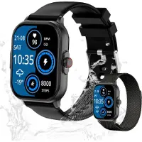 Valdus Herren’s und Damen's IP67 Wasserdicht Fitness-Tracker 2.01 Zoll Smartwatch mit Herzfrequenzsensor, SpO2, Schrittzähler 15 Sportmodi & GPS Fitness uhr