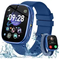 Sanorum 2026 2G Kinder Smartwatch mit Telefonfunktion,32 Spielen,IP68,Fitness Tracker,Schrittzähler, Herzfrequenz-Schlafmonitor,Lern-Sportuhr,Jungen&Mädchen