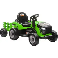 Welikera Elektrischer Kindertraktor, Aufsitz-Traktor mit Fernbedienung, Soft-Start, für Kinder im Alter von 3-8 Jahren, Grün