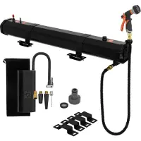 ML-Design Camping-Solardusche 20L fürs Autodach Solarbeheizte Campingdusche mit Pumpe & Brause Tragbare Dachgepäckträger-Wassertank für SUV & Offroad