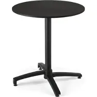 Oviala Runder Gartentisch 60 cm neigbar Aluminium und HPL Schwarz - Opera