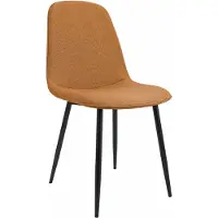 CLP Esszimmerstuhl Maryam gepolstert mit Rückenlehne orange Material Stoff