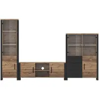 Meublorama DS-HA-OLIN-24ABJC-05-41-44*5C/183KG, 11 Regale, 6 Tür(en), Braun, Mitteldichte Faserplatte (MDF), 3 Schublade(n), 430 mm