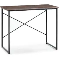 VS VENTA-STOCK Schreibtisch Caceres Schwarz, Computertisch, Industriestil, 90 (L) x 50 (T) x 74 (H) cm