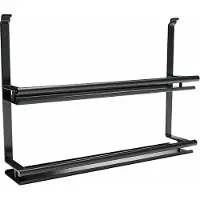 Kesseböhmer Linero Style Gewürzbord 2-etagig, schwarz matt / Relingsystem /