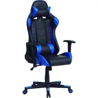 VS VENTA-STOCK Büro-Sessel gaming Blau. Höhe 83 Cm. Breite 52cm. Stuhlhöhe 130, Liegehöhe 180