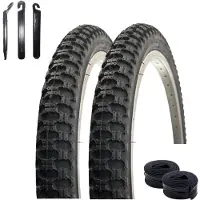 Maxxi4you 2 x VEE Rubber V024 16" Fahrradreifen Schwarz 47-305 (16 x 1.75) + 2 x passende Schläuche AV inkl. Reifenheber