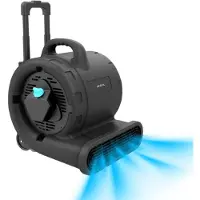 Cecotec A01_EU01_106746, Industriebodenlüfter, Schwarz, 0 - 1350 RPM, 2700 m³/h, AC, 600 W
