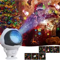 Lapalife LED Weihnachten Projektor USB Projektorlampe Innen Christmas Party Garten Deko