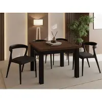 WFL GROUP Quadratischer Esstisch Ausziehbar 80 bis 280 cm – Verlängerbar, für 4-14 Personen mit Schwarzen Holzbeinen – Tisch für Wohnzimmer & Esszimmer in Eiche Braun Rustikal