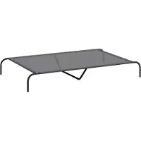 Syfax Hundebett Erhöht Grau 150x90x20 cm Textilene und Stahl