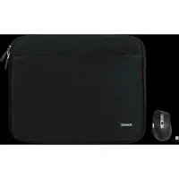 BlueBuilt Laptophülle Breite 37 cm 15-16 Zoll M Schwarz + Maximus Maus