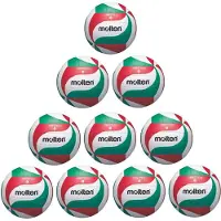 Molten Volleyball V5M1500 Trainingsball 10er Paket weiß grün rot Gr 5