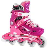 NILS Extreme Inline Skates NA1055 Blaze (Rollen: 64/70mm/82A, Kugellager: ABEC 7) violett/pink Mädchen