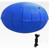 Markenlos Winter Poolkissen Blau Ø 220 x 140 cm PVC, Einstellbar, Rund, UV-beständige Materialien, Langlebiges aufblasbares Poolkissen, Wetterfeste Abdeckung, Saisonale Wartung