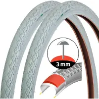 Filmer 2x Set Fahrrad-Reifen Grau 28" 28 x 2,0 Zoll ETRTO 50-622 Fahrrad-Decke Mantel