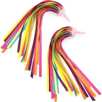 Gistuch 1 Paar Fahrrad Quaste Bänder Lenker Luftschlangen Kinder Kind Roller Zubehör (mehrfarbig)