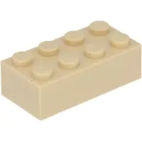 LEGO 100x Steine 2x4, Beige