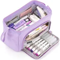 Sonstiges EASTHILL Federmäppchen mit großer Kapazität Violett, Multifunktionaler Stifthalter für Mädchen und Jugendliche