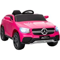 AIYAPLAY Kinder Elektroauto 12V Kinderauto mit 2,4 GHz Fernbedienung, Hupe, Rosa