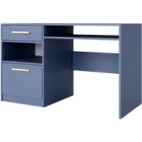Masseno Schreibtisch ELISE 125x58x82 cm Bürotisch Computertisch, Blau