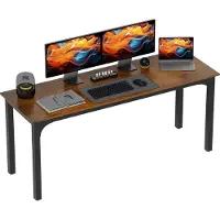 HOMCOM Schreibtisch Computertisch Bürotisch mit Industrie-Design, Stahlgestell