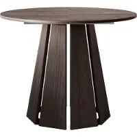 Lookway Ausziehbarer Esstisch SILVA, Nussbaum, ø100 cm (+ 80 cm)