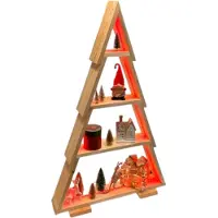 Aa Weihnachtsbaum aus Massivholz, 110 cm, RGB-Beleuchtung mit Fernbedienung