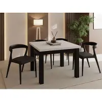 WFL GROUP Quadratischer Esstisch Ausziehbar 80 bis 180 cm – Verlängerbar, für 4-10 Personen mit Schwarzen Holzbeinen – Tisch für Wohnzimmer & Esszimmer in Kaschmir