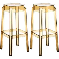 CLP 2er Set Barhocker Fox, transparent bernstein