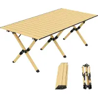 Outsunny Campingtisch 117 x 60 cm Aluminium Klapptisch mit Tragetasche
