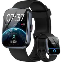 AEAC Smartwatch Herren Damen, 1.85" Smart Watch mit Telefonfunktion/Whatsapp, Fitnessuhr Herren mit Herzfrequenz/Schlafmonitor, 10 Tage Akku, 3ATM Wasserdicht Pulsuhr Damen für Samsung/iOS/Android, Alexa
