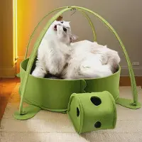 Markenlos Kratzmatte für Katzen – Kratzbaum aus gewelltem Karton und Bett für Haustiere – Schutz für Möbel, Spielzeug für kleine bis große Haustiere, Haus, Wohnzimmer