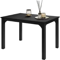 Mirjan 24 Tisch Focus 120, Wohnzimmer Tisch, Beine und Seiten aus Stahl (Farbe: Schwarz / Schwarz)