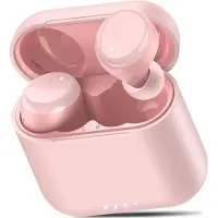 TOZO T6 Kopfhörer Kabellos Bluetooth 5.3 Bluetooth Kopfhörer, In Ear Kopfhörer 50 Std Akkulaufzeit mit Ladeetui, IPX8 Wasserdicht Kabellose Kopfhörer, Premium Tiefer Bass Sportkopfhörer - Roségold