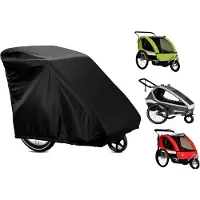 Markenlos 420D Oxford-Gewebe Fahrradanhänger Abdeckung, Universelle Abdeckung für Fahrradanhänger, Geeignet für Hundeanhänger und Lastenanhänger (140 x 84 x 100 cm)