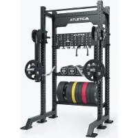 ATLETICA R8 Stereo Max | Power Rack | mit Storage System und Jammer Arms | vielfältige Trainingsmöglichkeiten bei geringem Platzbedarf