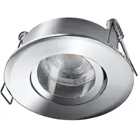 Osram Spot Set LED Einbaustrahler IP65 Press 840 Chrom, 4,5W 4000K tralweiß, Aluminium, Feuchtraum, 3er-Set