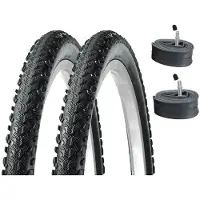 Kenda 2 X FAHRRADREIFEN K-885 Kobra Reifen 26x2.00 50-559 schwarz + 2x Schlauch AV