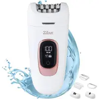Zilan Lady Shaver Elektrisch – Damenrasierer Akku mit IPX6, Edelstahlklinge, Nass & Trocken, Kabellos, Leiser Rasierer mit Zubehör, Wiederaufladbar 800mAh
