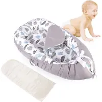 Ele eleoption Babyliege Baby Nest Tragbare Neugeborenenliege für Säuglinge und Neugeborene, Blätter