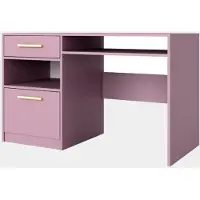 Masseno Schreibtisch ELISE 125x58x82 cm Bürotisch Computertisch, Violett