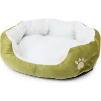 Mc star 50x40cm Katzenbett Katzenkissen Katzensofa Katzenkorb Katzendecke, Hundebett Katzenbett Hundekorb für Hunde und Katzen, grün, 50 cm, 40 cm