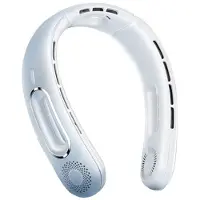 Xdovet Mini USB-Ventilator Tragbarer Halsventilator 3 Stufen 3000mah Nackenventilator Persönlicher Ventilator für Reisen Sport Innen Weiß