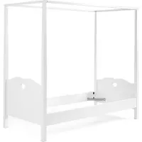 58 aufm Kessel Himmelbett Kamila 211x96x187 Kinderbett MDF Weiß