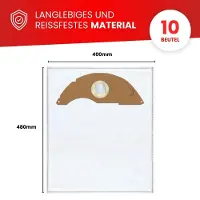 Invest-de 10x Staubsaugerbeutel kompatibel mit Kärcher: NT 22/1, NT 22/1 Ap L, NT 22/1 Ap L Anniversary Edition, NT 22/1 Ap Te Adv L; Alternativ zu 2.889-217.0