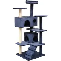 Markenlos Katzen-Kratzbaum Sisal 125 cm Dunkelblau